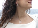 Serenity colgante oval mate brillo con cadena