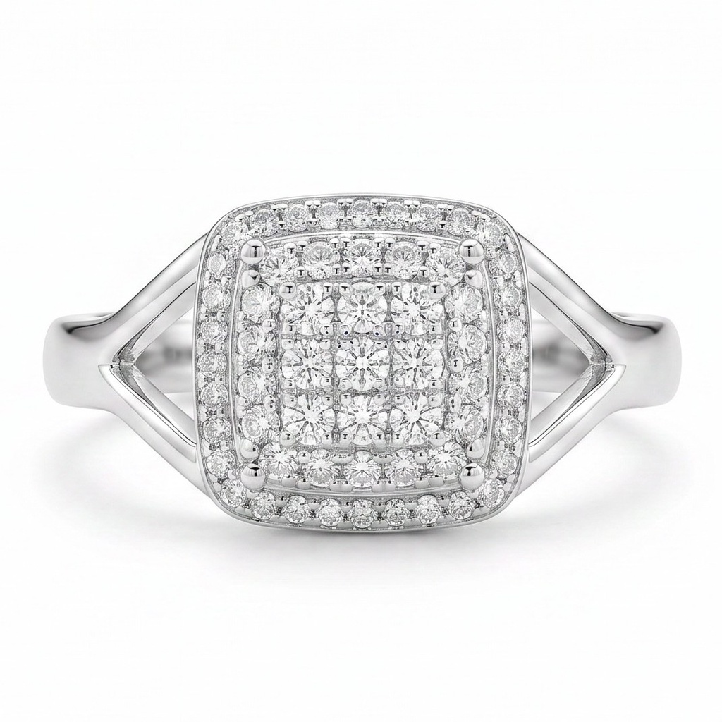 París anillo cuadrado circonia