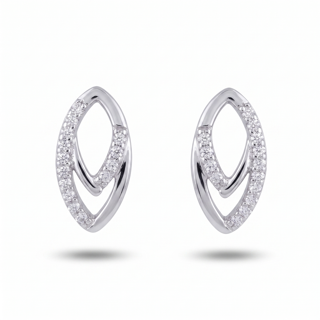 Dream pendientes oval doble circonia