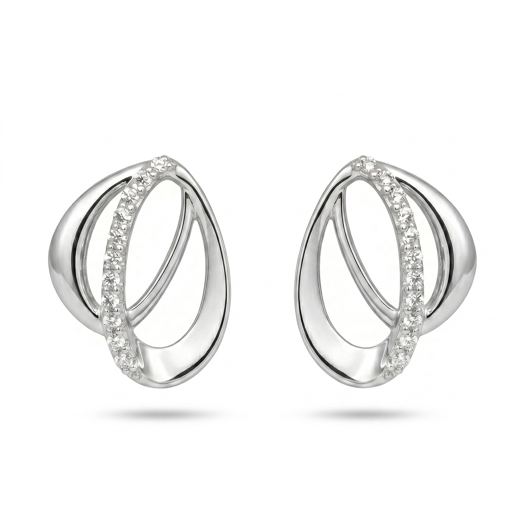 Dream pendientes doble oval circonia