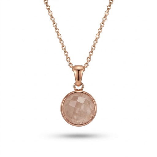 [10156] Grace colgante cuarzo rosa