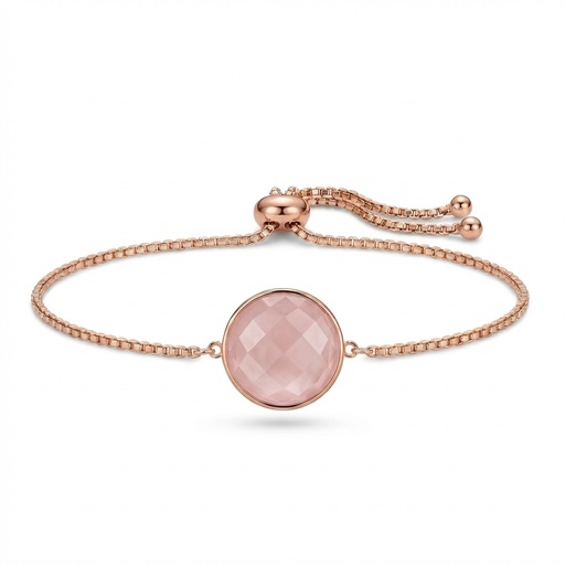 [10161] Grace pulsera cuarzo rosa