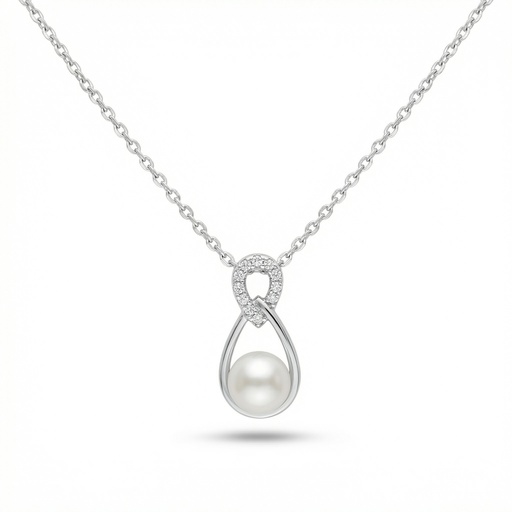 [10303] Celeste colgante 8 perla