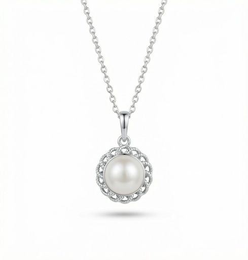 [10481] Celeste colgante flor perla
